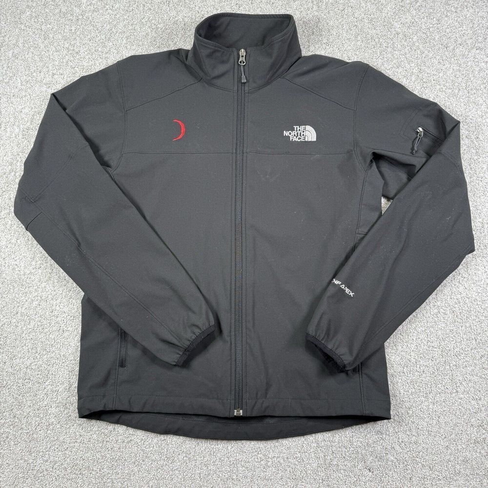 The North Face TNF Apex Jacket Mens S Black‎ Long Sleeve Full Zip Wind Hiking